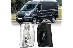 JSKAPA Side Wing Mirror Indicator Light Cover Fit For Ford Transit T150 250 350 2015 2016 2017 2018 2019 2020 2021 Passenger Side Near Side (Left Side)