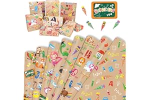 HOWAF 8 Schulanfang Geschenkpapier Kinder, Geschenkpapier Einschulung Geschenkpapier Schuleinführung Schulkind ABC Schultüte Schulanfang Deko Geschenkverpackung Geschenk Einschulung Deko Junge Mädchen