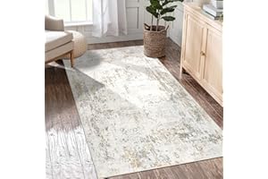 ‎CAPSLPAD Capslpad Beige Abstrakter Runner Teppich für Flur 80x150cm Waschbar Küchenläufer Teppiche rutschfest Modern Minimalistisch Kurzflor Kunstwolle Teppich für Wohnzimmer Schlafzimmer