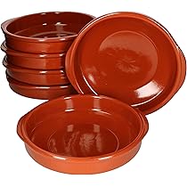 MamboCat Set 2 Ciotole In Argilla Cazuela Con Manico - 25.5 Cm, 1.3L - Smaltate, Fatte A Mano, Stile Mediterraneo Vintage