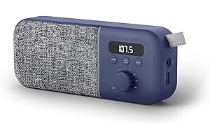 Energy Sistem Fabric Box Radio Navy Enceinte Portable (FM Radio, 1200 mAh Battery, 3 W, PLL Tuner, Audio-Out)-Navy