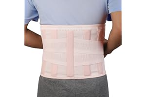 Chlffua Rückenbandage mit 5 Stützstreben und Verstellbare Zuggurte und Atmungsaktiver Nylonstoff ideal für Arbeitsschutz entlastet die Rückenmuskulatur und zur Haltungskorrektur（waist:35''-38''