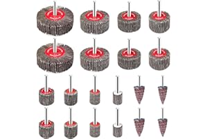 Binnan 20 Pezzi di Diverse Dimensioni Dischi Lamellari, Carta Abrasiva Lucidatura Ruota, Ruota Lamellare Abrasiva, per Trapano, Utensile Rotante, Smerigliatrice