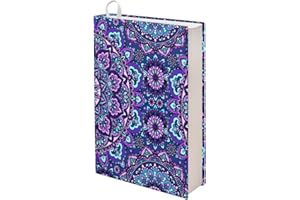Kuiaobaty Housse de protection en tissu lavable pour livre de roman, bible et mandala, 28 x 22,9 cm, violet
