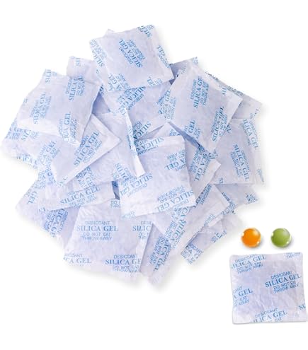 Produktbild von 60x 10g Silicagel Trockenmittel – Einzeln Verpackt, 600g Gesamt, Für Schränke Und Schubladen