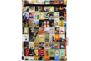 ANVAL Funda para libro, Impermeable, con cremallera, bolsillo exterior - Protección para libros, Adaptable a cualquier grosor, Funda libro papel - Forro libro tela estampada (LIBROS)