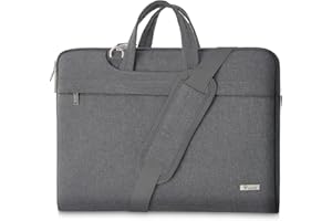 ‎VOOVA Voova Laptoptasche,15 15,6 16 Zoll, Wasserdicht Stoßfest, Notebook Schultertasche, mit Schultergurt und Versteckbarer Griff，Kompatibel mit Macbook Dell Acer ASUS Samsung Hp Lenovo, Grau