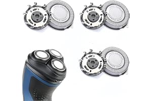 CKDSA 3 Pack Replacement Shaver Heads for Philips SH30/SH50 Series 1000 2000 3000 5000 Electric Trimmer Blades Stainless Steel Cutting Head Men Shaving Compatible with Philips Series AT8xx AT7xx PT7xx