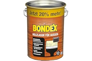 Bondex Holzlasur für Außen Dunkelgrau 4,8 L für 62 m² | Hoher Wetter- und UV-Schutz | Natürliches Abwittern - kein Abplatzen | seidenmatt | Holzschutzlasur | Holzlasur