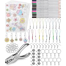 DONFYZ 75 Pièces Plastique Fou Set Kit De Feuille Rétractable Magique Kit Pour Enfant Comprend 24 Breloques Prédécoupées En Forme D'animaux De La Forêt, 24 Cartes D'apprentissage Et Plus Encore Pour L