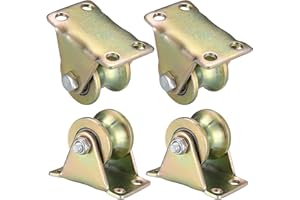 QEAPUG Umlenkrollen für Seile, 4 Stk U-Nut Rollenrad Umlenkrolle Hebekran Seilrolle Flaschenzüge, Seilrollen, Schwerlastrollen für Flaschenzugsystem, Rolltore, Invertierte, Wäscheleine, Umlenkrollen Seil