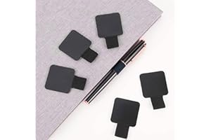 Wasuqo 5pcs Stifthalter Notizbuch Pen Loop,PU-Leder Pen Holder for Diary Stiftschlaufe Selbstklebend, Notebooks, Diaries, Calendars - Schwarz