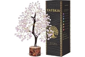 YATSKIA Rose Quartz Crystal Tree, Gem Stones And Crystals, Crystal Tree Of Life, Crystals Gifts For Women, Desk Decor, Pink Room Decor, Birthday Gifts For Women