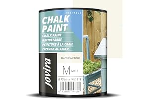 JOVIRA PINTURAS Chalk Paint 750 ml | Pittura al Gesso, Matte all' Aqua, Rinnova il tuo arredamento con creatività. (750 ml, Bianco Antico). F-25