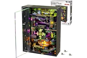 ROKR - Parcours de billes 3D en plastique avec puzzle de la ville d'Alchimie pour adultes, à construire - Idée cadeau pour bureau Cyberpunk Steampunk - Monde parallèle MR04S