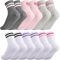 Boys & Girls Children's 8 Pack Socks Sports Everyday Leisure Socks Soft