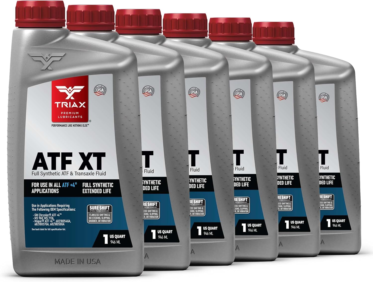TRIAX ATF XT ATF+4 Fluido Transmisión Automática Sintético - Para Chrysler Jeep Dodge RAM Fiat MS 9602 (6x946 ml (6 quart pack))
