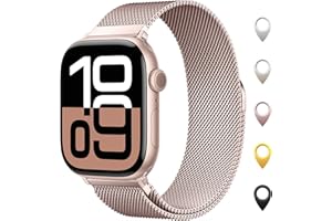 EPULY Original Milanaise Ersatzarmband Kompatibel mit Apple Watch Armband 40mm 42mm(Series 11 &10) 41mm 38mm, Elegant Magnetische Metall Edelstahl Armbänder für iWatch Series 11 10 9 8 7 6 5 4 3 SE 3/2/1