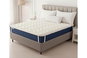 FUSIONHOME Topper Viscoelástico 105x190 - Sobrecolchón de Viscoelástica Alta Densidad con Memory Foam Transpirable y Refrescante - Cara Invierno/Verano - Matress Topper Colchon