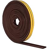 STORMGUARD Brown 05SR034010MB 10m EPDM 'P' Profile Self-Adeshive Rubber Draught Excluder, L-10 Metres W-9mm H-5mm