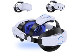 ALEEMTRY Strap für Meta Quest 3, Zubehör für Meta Quest 3, Elite Strap mit Vier Richtungsabhängig Einstellbare/Dämpfende Baumwolle/Hohe Plastizität/Bequemlichkeit für Meta Quest 2