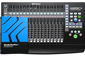 PreSonus FaderPort 16-16 Canaux Tables de Mixage Audio, Compatibilité avec plusieurs DAW et connectivité USB, Flux de Travail Rapide et Efficace