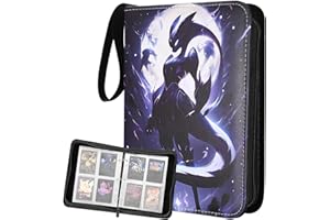 BJBJJIU Album kolekcjonerski, na karty kolekcjonerskie, teczka kolekcjonerska, zeszyt, kompatybilny z kartami śledzącymi, kartami baseballowymi, kartami do gry, 400 kart z wyjmowanymi etui (kreskówka B)