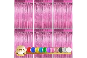 DAITY Lametta Vorhänge 6pcs Glitzervorhang, 6pcs Glitzervorhang Fringe, Folienfransen Vorhang 1m x 2m für Geburtstage Festivals Party ​Bühnendekor