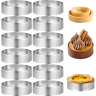 Pannenkoekvormen 10.5 Cm VIDETOL 20 Stück Edelstahl Pancake Form, 10,5 X 2.5 Cm Tortenring Dessertringe, Backringe Crumpet Rings, Runde Muffinringe Für Kochen Backen Pannenkoekvormen Roestvrij Staal