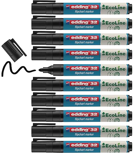 Edding 250 kúpos tábla- és flipchart marker, 1-3 mm, piros