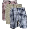 DIGITAL SHOPEE Men's Cotton Checkered Boxers Pack of 3
