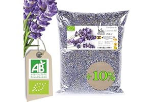 Lavanda Secca BIO Naturale - Fiore di Lavanda Essicata Ecologico - Lavandin Grosso - Fiori di lavanda essiccati bio per Deodorante, Olio Essenziale, Saponi, Cosmetici, Candele@Atlantis Organica 250gr