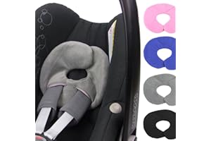 ‎BAMBINIWELT24 Bambini World Pillow Head Pillow Support for Maxi Cosi Pebble/Pebble Plus Fleece Light grey