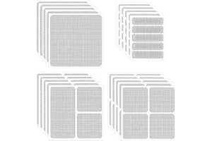 Baroce Nastro Ripara Zanzariera, 20 Pezzi Nastro per Riparare Zanzariere, Nastro Ripara Zanzariere Adesivo Invisibile Toppe, Set di Riparazione per Zanzariera