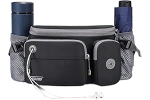 TUDEQU Dog Walking Fanny Pack Large Hiking Waist Pack Waist Bag with 2 Hidden Water Bottle Holder for Men Women,Water resistant Hip Bum Bag with Adjustable Strap for Outdoors Workout Traveling Cycling