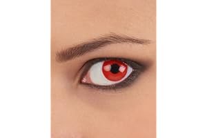 ‎ZOELIBAT Zoelibat Eyecatcher 84063141-597 - Farbige Kontaktlinsen, 1 Paar, für 12 Monate, Rot, Karneval, Fasching, Halloween
