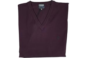Coveri Maglione Uomo Scollo V Pullover Punta Tinta Unita Elegante Classico Taglie Forti