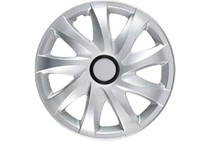 NRM Tapacubos KANDO Plateado 15", set 4 piezas, color negro