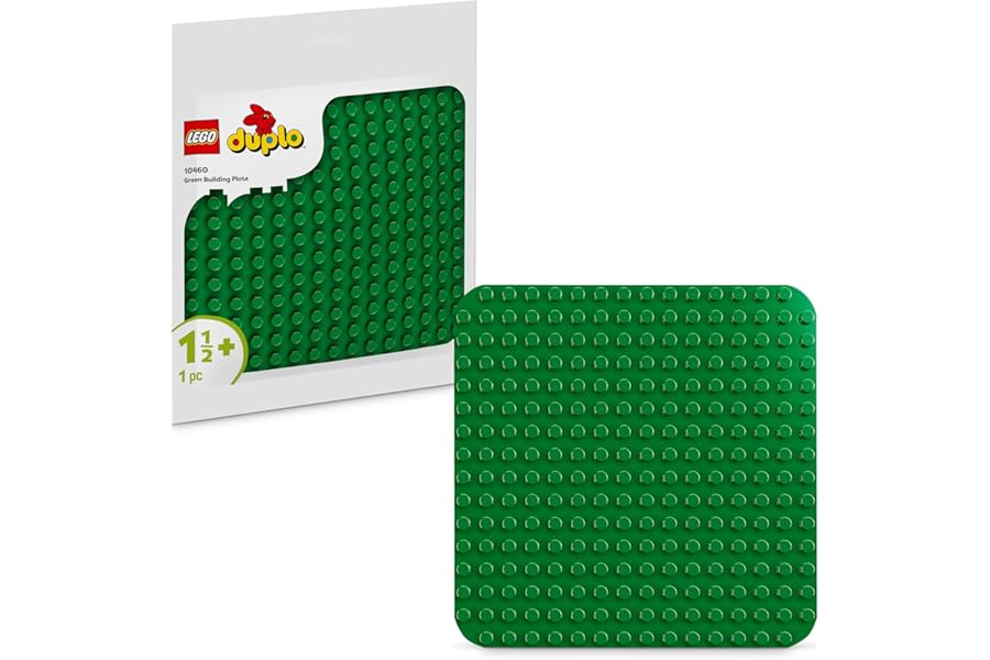 LEGO DUPLO Green Building Plate - Montessori Toy for 1+ year old Boys & Girls - Bricks Display Base for Toddlers' Building Toys - Birthday Gift Idea - 10460