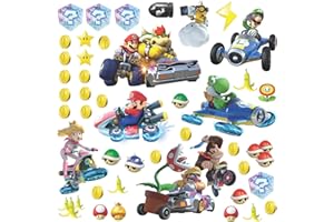 RoomMates RM-Mario Kart mit Freunden Calcomanía para Paredes, Vinilo, Verschieden, 13 x 2.5 x 27 cm, 8