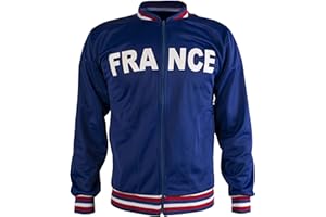 JL Sport France Jacket Retro Football Tracksuit Zipped Jacket Men Top