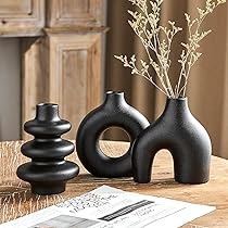 Hohe Vase Schwarz - Minimalistische Blumenvase Für Wohnzimmer Deko