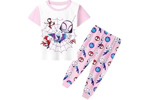 BERHANGO Ghost Spider Pyjamas Spidey Gwen Nighties Cartoon Pjs Sleepwear 2-10 Years