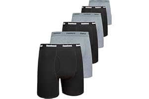 Comfneat Herren Boxershorts Langes Bein Unterhosen Elastisch Baumwolle Elasthan Unterwäsche mit Eingriff