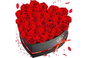 Impouo Eternal Rose, Mother's Day Gifts for Mum, 27 Infinity Roses Flowers Gifts for Women, Red Rose Gifts Mother's Day
