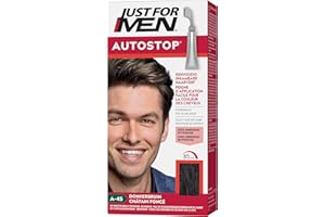 Just For Men Teinture Pour Cheveux Brun Foncé Sans Ammoniaque, Sans Mélange Avec Applicateur Peigne Pour Camoufler Les Cheveux Gris, Sans Ammoniaque Ni Peroxyde - A45