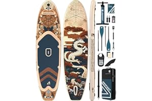 ANYFAST Stand up Paddle-Board-Wide-Gonfiabile-Pesca-Paddleboard - 335x88 Ultra Stabile Wide SUP, pompa, porta macchina fotografica, guinzaglio, zaino, accessori, giovani/adulti