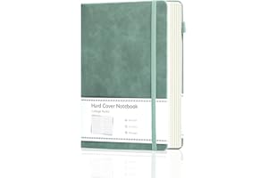 CAGIE A5 Notebook Lined Journal for Men Women, 320 Pages 100gsm Thick Paper, Hardback Notebook for Writing, Work, Diary & Notes Work, Note Taking, Travel, School, Blue, 5.7x8.3 Inch