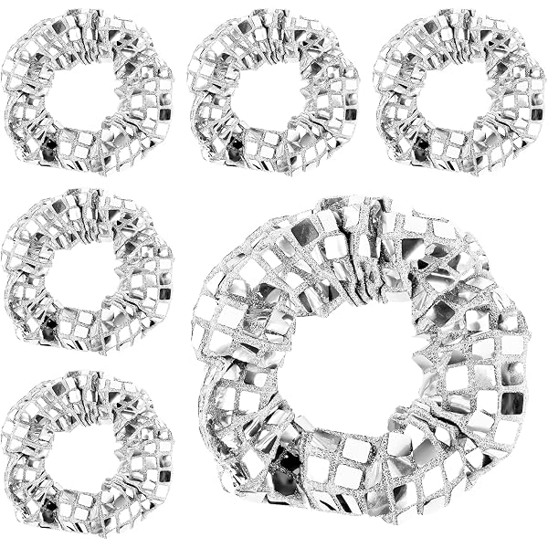 9er-Set Weihnachts-Haargummis Mit Schneeflocke & Plaid-Muster – Weich, Elastisch