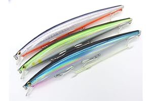 momolures - Shore Line Minnow 170F sistema de transferencia de peso silencioso de doble alambre para pesca de lubina, lubina, salmón y señuelo
